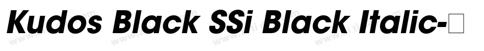 Kudos Black SSi Black Italic字体转换